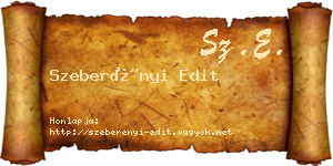 Szeberényi Edit névjegykártya